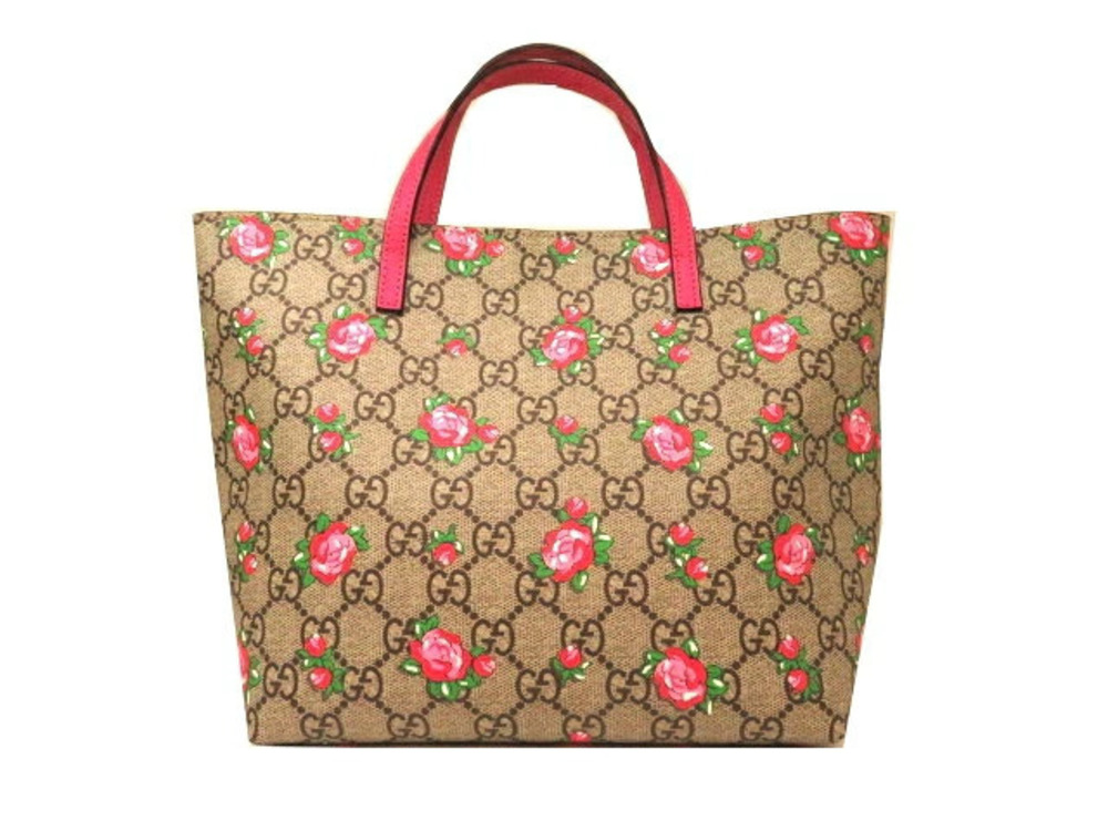 Gucci GG Supreme Tote Bag Rose Pink